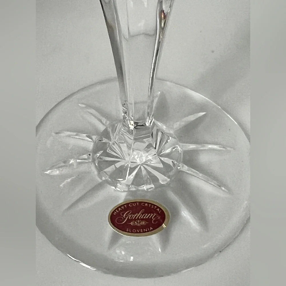 Gorham Victoria's Garden crystal candle holders Marked discontinued Set of 2 New